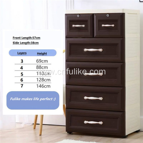 Multilayer Storage Cabinet for Baby Plastic Drawer